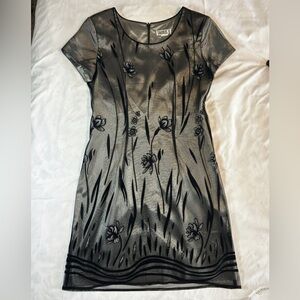 Y2K Sheer Mesh Floral Dress – Fairy Grunge / Dark Romantic